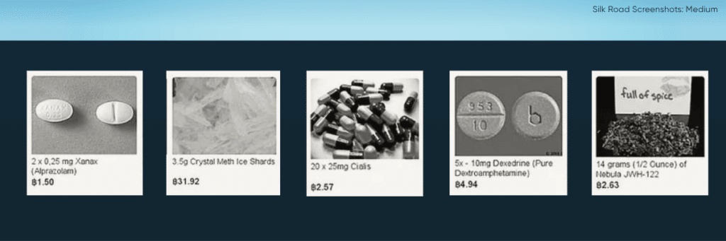 screenshots of drugs from silk road